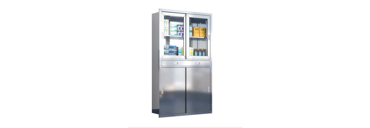304SS Stainless‑Steel Veterinary Instrument Cabinet