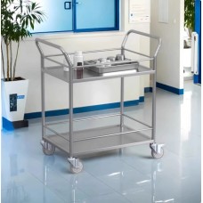304ss Double-Tier Veterinary Instrument Trolley 304ss Double-Tier Veterinary Instrument Trolley